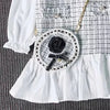 Flower style shoulder bag for girls