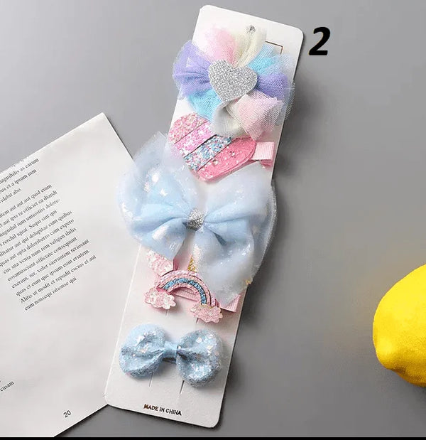 Snow&unicorn magic wand hairpin for girls