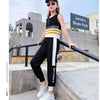 Striped letters printed vest&pant summer dress for girls
