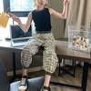 style letter print trouser sleeveless shirt summer dress for girls