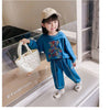 Bear style printed full sleeve shirt with trouser for girls