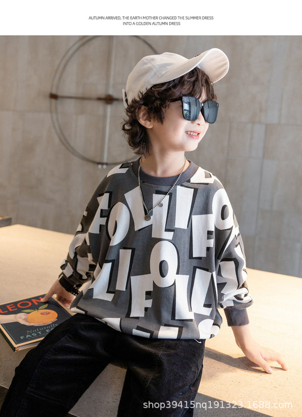 3980 New casual sweatshirt+Pant two-pieces dress for boys