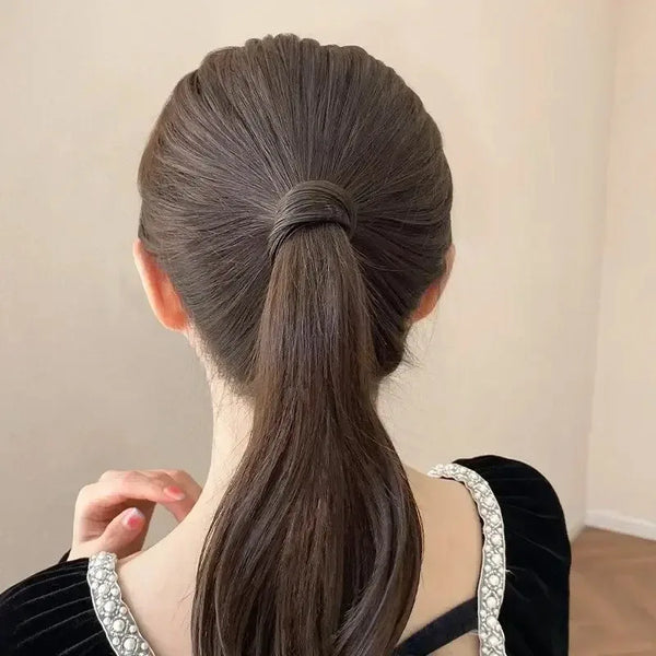 Ponytail hair rope with hair piece for girls