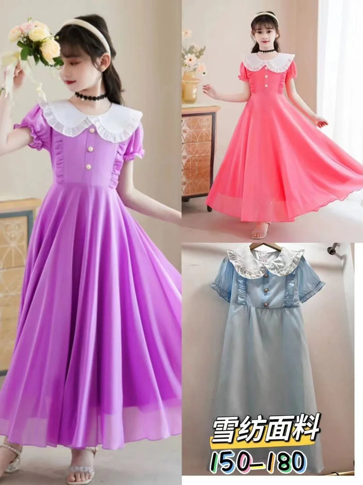 4126 Summer frock threes a charm button frock for girls – Elite Kids