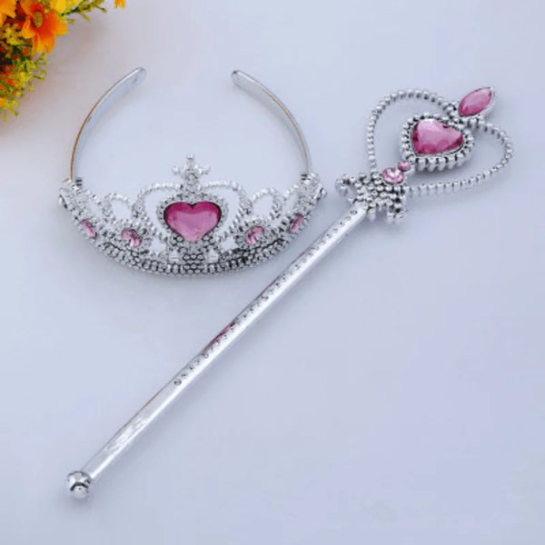Elsa crown with magic stick headband for girls