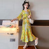 Flower style chiffon frock for girls
