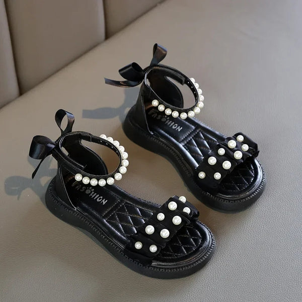 4231 Casual pearl roman solid sandals for girls
