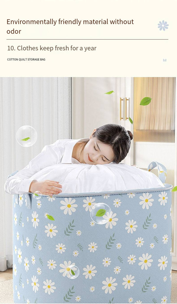 Large capacity household bag clothing storage box wardrobe portable moving bad with handle