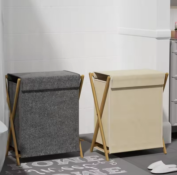 Household laundry basket with clothes storage large size