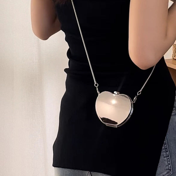 Mini glossy acrylic round small Stylish bag for girls