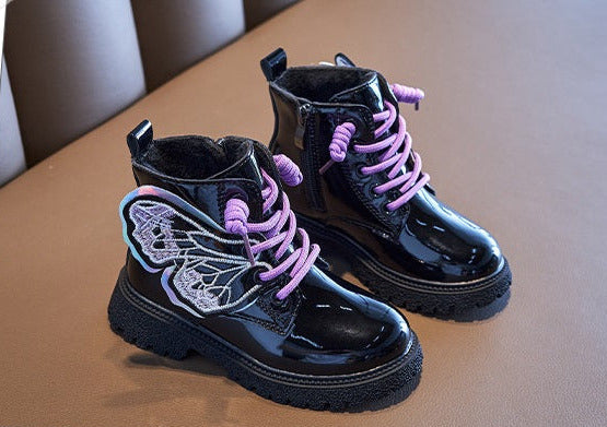 4371 Girls shoes new wings design warm british style shoes for girls