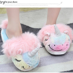 Girls shoes unicorn lovely warm furr slippers for girls 4 to 10 year