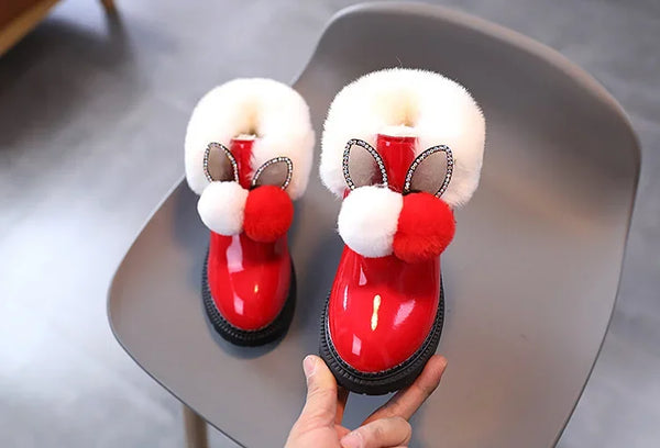 4374  new shoes inside warm furr shoes for girls