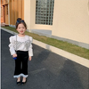 Full sleeve shirt bow style with pant 2 pcs dress for girls