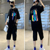 Casual Short Sleeved Sportswear Set for Children Teenagers Boys 2-piece Set for Children with fighter jet print