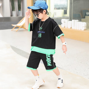 Boys casual style t-shirt with short dress for boys