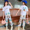 Half sleeve printed shirt and trouser 2 piece dress for girls