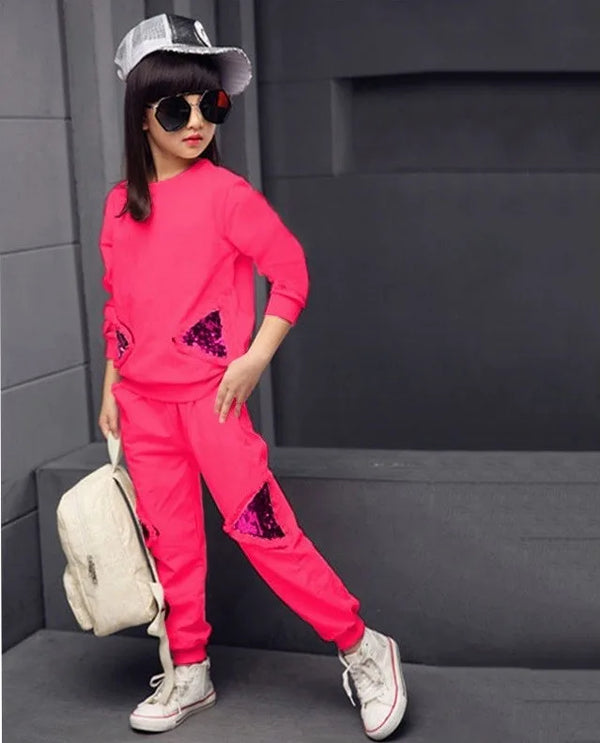 STYLISH SEQUENCE PATCH TOP & BOTTOM WINTER DRESS