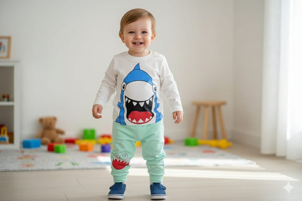 561 SHARK CARTOON STYLE CASUAL DRESS