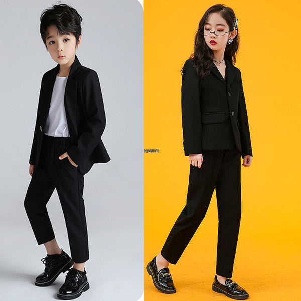 2 pcs new formal style coat with pant dress for boys and girls