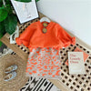 korean style sweater look top with skirt outfit dress for girls