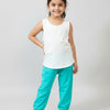 Sleeveless shirt with casual trouser dress for girls