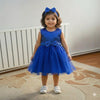 Big  bowknot sequins style frock for girls