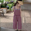 Girls shoulder straps top embroidered with lose pant 2 piece dress for girls
