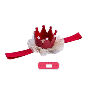 Lace flower crown bow hairband for girls