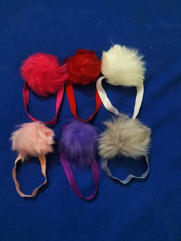 Fur head band for girls