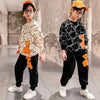 4436  Online shopping for kids cartoon print full sleeve shirt with trouser 2pcs dress for boys