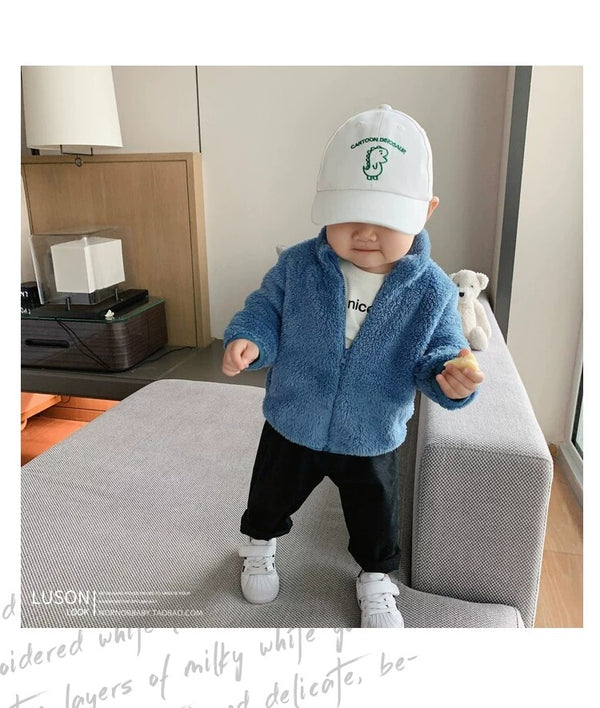 4446 Kids wear Pakistan boy warm fleese furr jacket for boys and girls