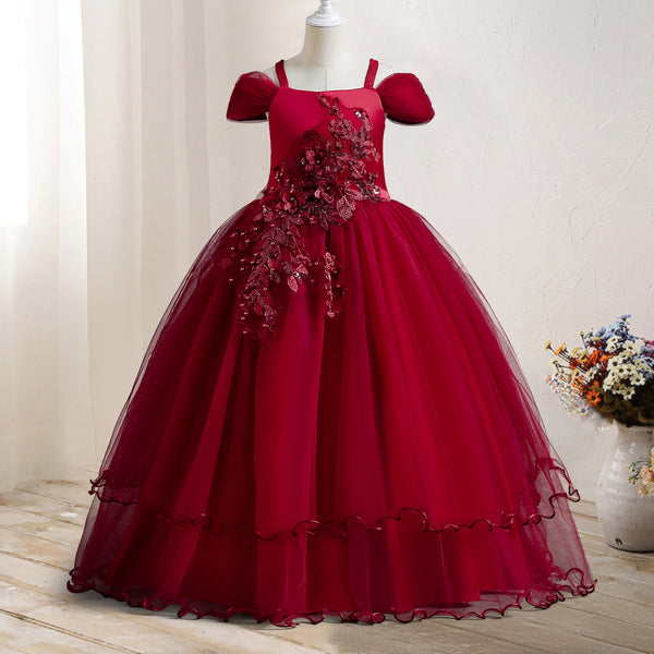 Girls clothing princess elegant floor length long frock for girls