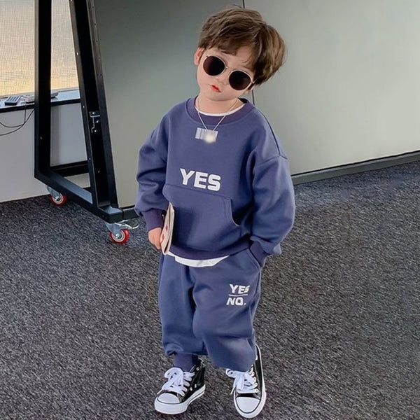 Girls clothes letters print outwear sweatshirt top with trouser dress for girls and boys