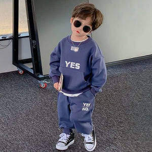 Girls clothes letters print outwear sweatshirt top with trouser dress for girls and boys