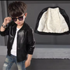 Kids fashion Pakistan korean style leather and inside furr jacket for boys