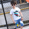 Kids wear half sleeve printed shirt with short dress for boys