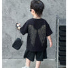 Baby clothing printed shirt with short outfit dress for boys