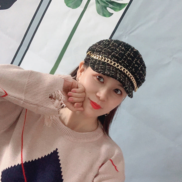 4328 Baby caps luxury chain style cap for boys and girls