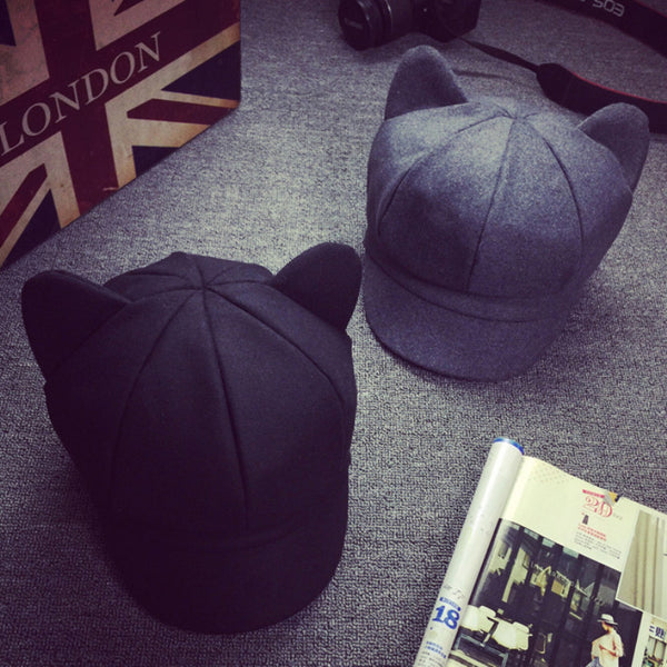 4311 Boys caps cat ear octagonal style cap for girls and boys