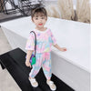 Girls clothes smile face printed shirt wth trouser casual dress for girls