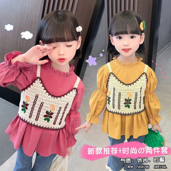 Hoodie+shirt+flared pant flower print outfit 3 pcs dress for girls