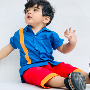 Casual style cotton shirts and shorts for girls and boys