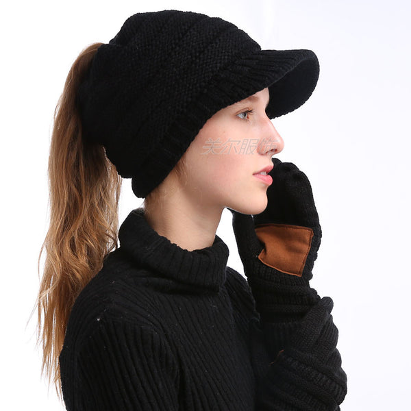 4305 Girls cap ponytail cap soft warm cap for girls