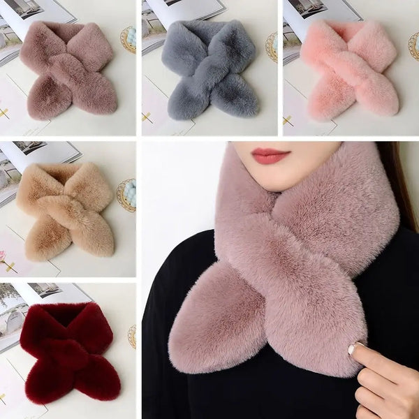4309 Baby caps Pakistan double sided limitation rabbit fur plush scarf warm neck for girls