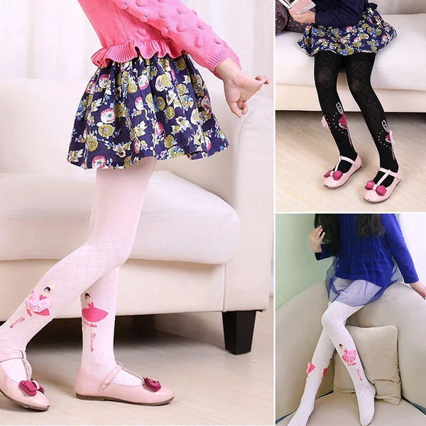 4365 Cute soft knitted tights for baby girls