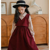 Kids clothing korean style fake two pieces frock for girls