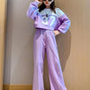 Kids clothes casual patchwork pullover shirt with pant 2pcs dress for girls