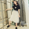 Girls clothes heart print t-shirt and mesh skirt dress for girls