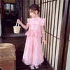 Western Dress sleeveless top+wide leg pant loose dress for girls